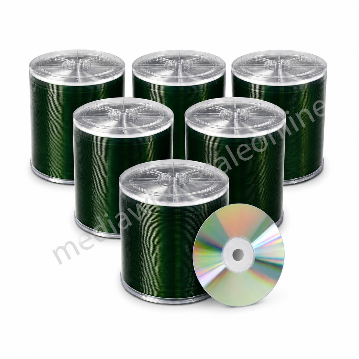 600 Verbatim CD-R CD Silver Shiny Top 52X 700MB Blank Disc No Logo 6x100pk
