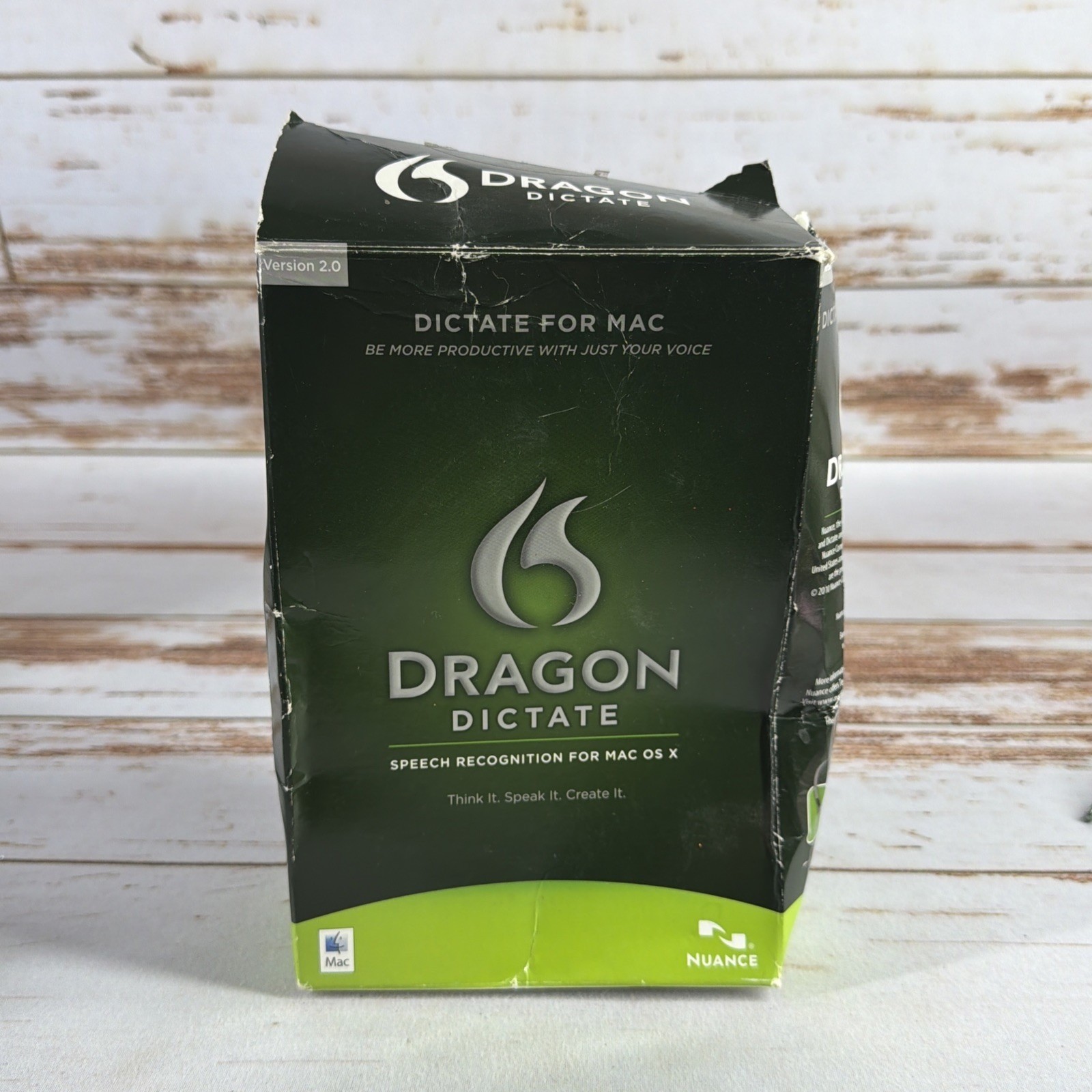 Nuance Dragon Dictate 2.0 for Mac OS X Speech Recognition Software w/ Disc & Key