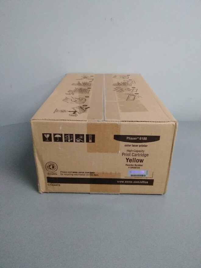 Xerox 113R00725 Yellow High Yield Toner Cartridge, Phaser 6180DN, 6180MFP/d,