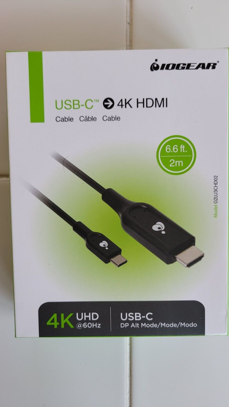 USB-C to 4K HDMI Cable , IOGEAR , SEALED in Box , model G2LU3CHD02