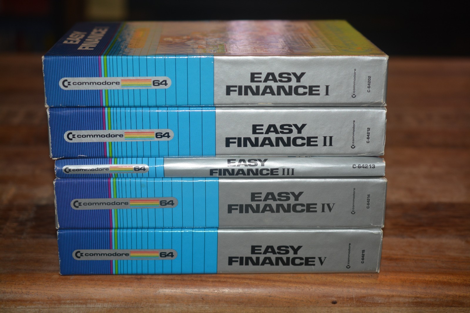 Commodore EASY FINANCE Set I-V 1-5 64 C64 Boxed Software CIB Tested Works 100%