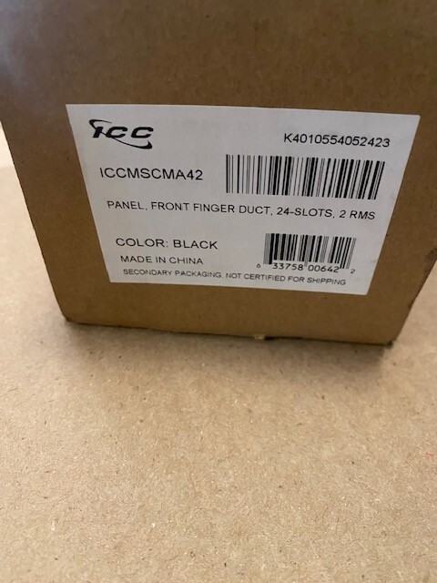 ICC ICCMSCMA42 2RMS Panel Front Finger Duct 24-Slot (NEW)