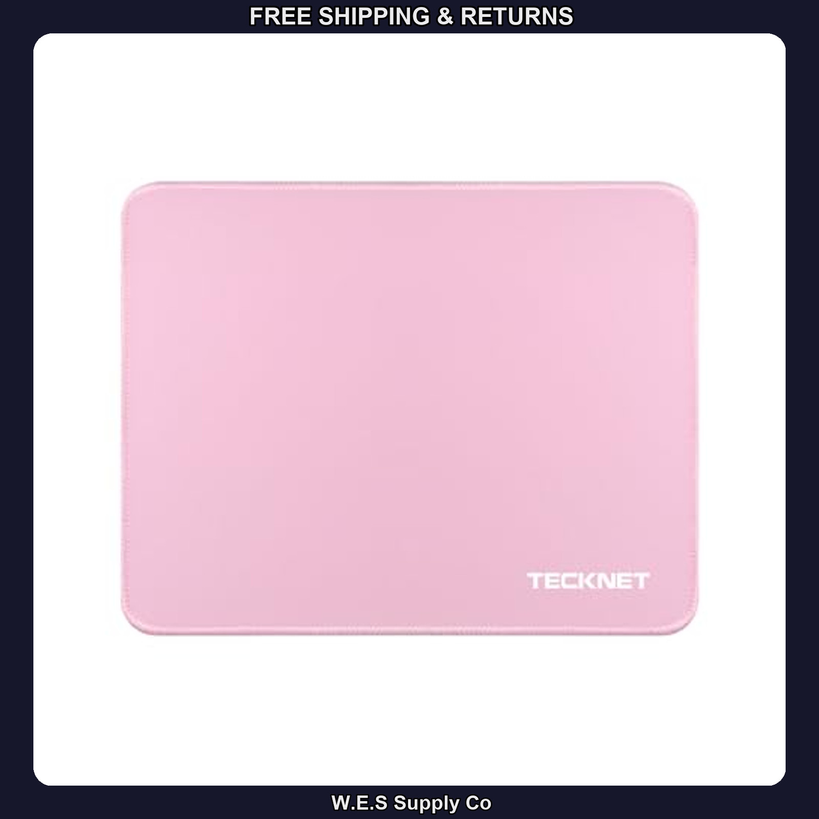 TeckNet Small Mouse Pad, Anti-Fray Stitched Edge, Waterproof Light Blue Mat