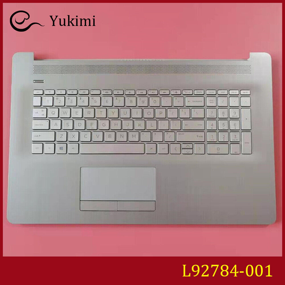 L92784-001 FOR HP 17-BY 17-CA Silver C Shell Cover Palmrest Keyboard Touch