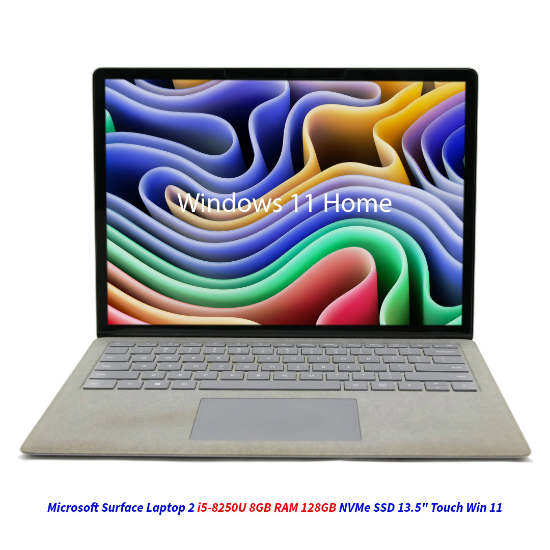 Microsoft Surface Laptop 2 i5-8250U 8GB RAM 128GB NVMe SSD 13.5" Touch Win 11