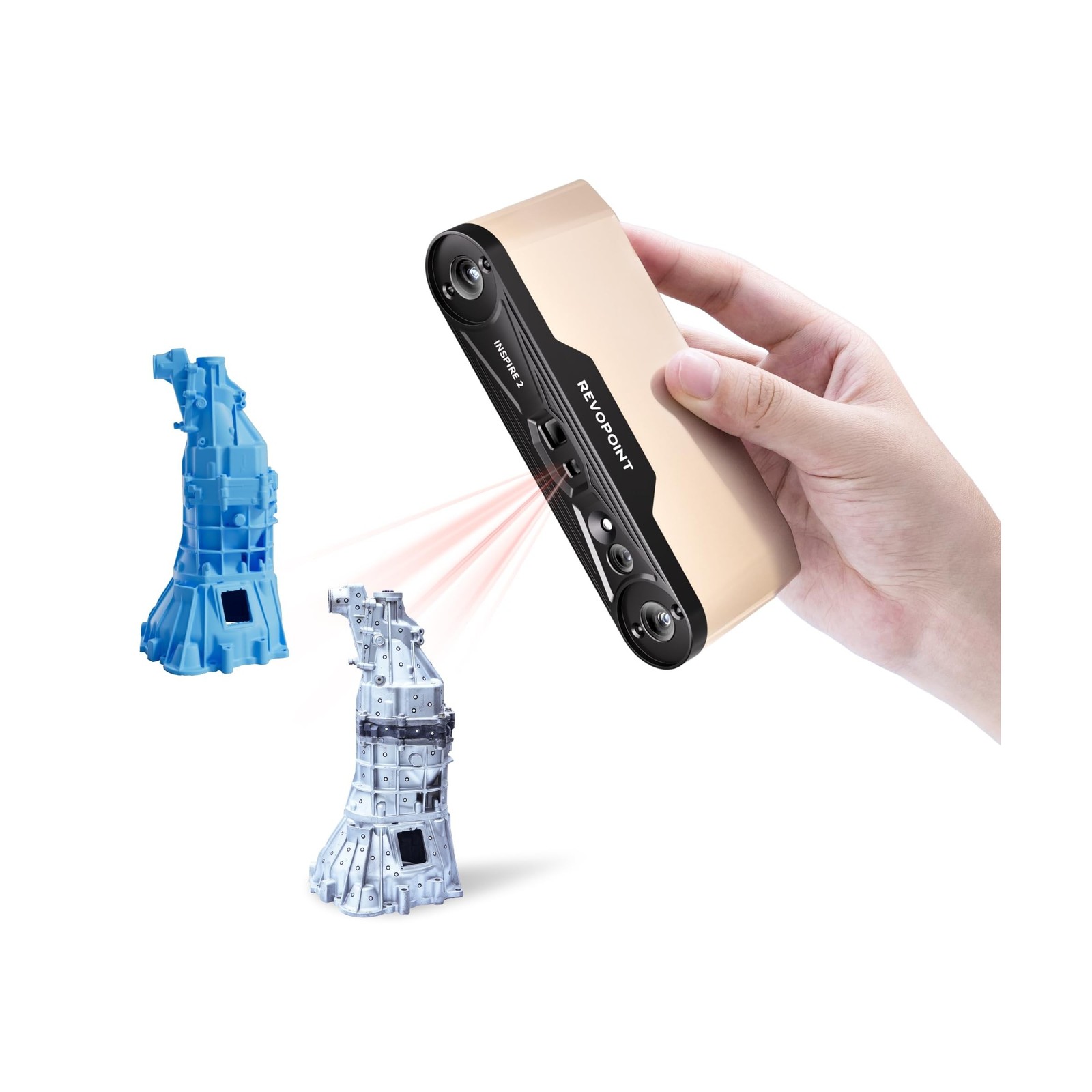 Revopoint INSPIRE 2 3D Scanner for 3D Printing Handheld, Up to 0.03mm Precisi...