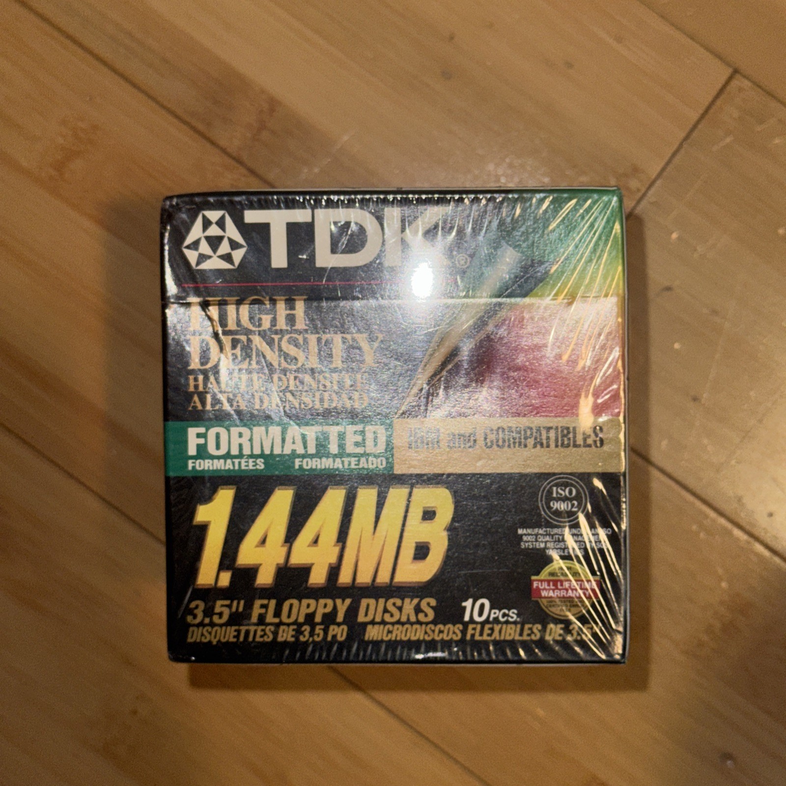 Box of 10 TDK High Density 3.5" 1.44 MB Floppy Disks - IBM Formatted -New Sealed