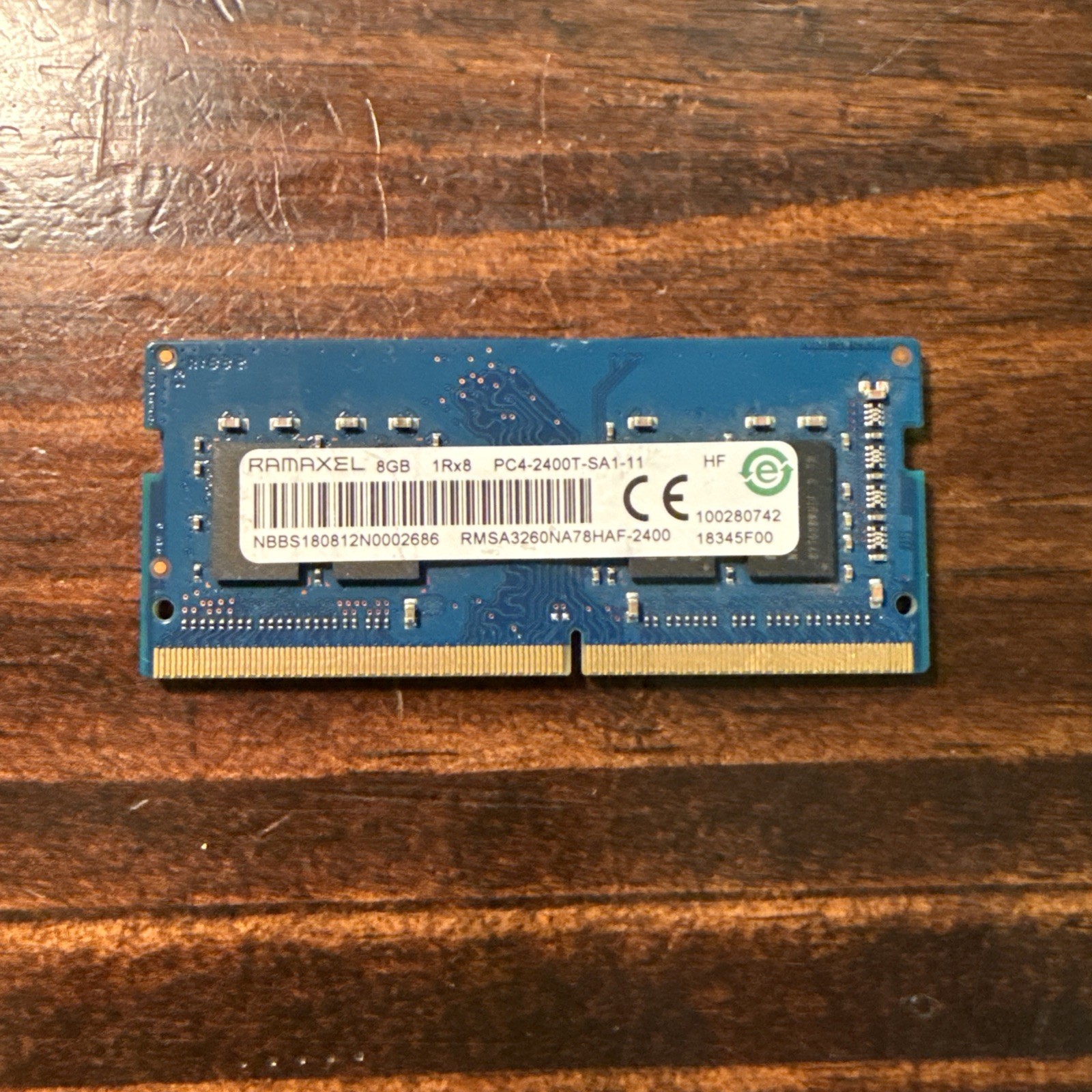RAMAXEL 8GB 1Rx8 RAM MEMORY CARD RMSA3260NA78HAF-2400
