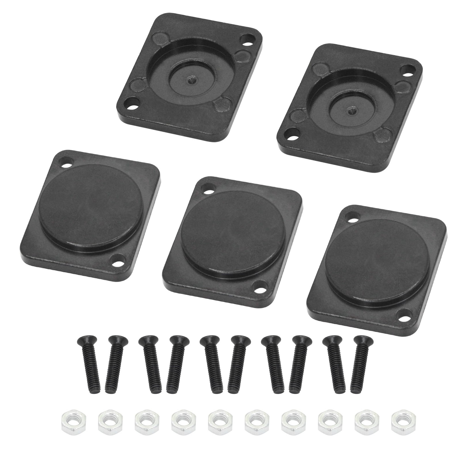 5Pcs D Type Panel Mount Blank Plate, Metal Blank Board with Screws Fixed | D ...