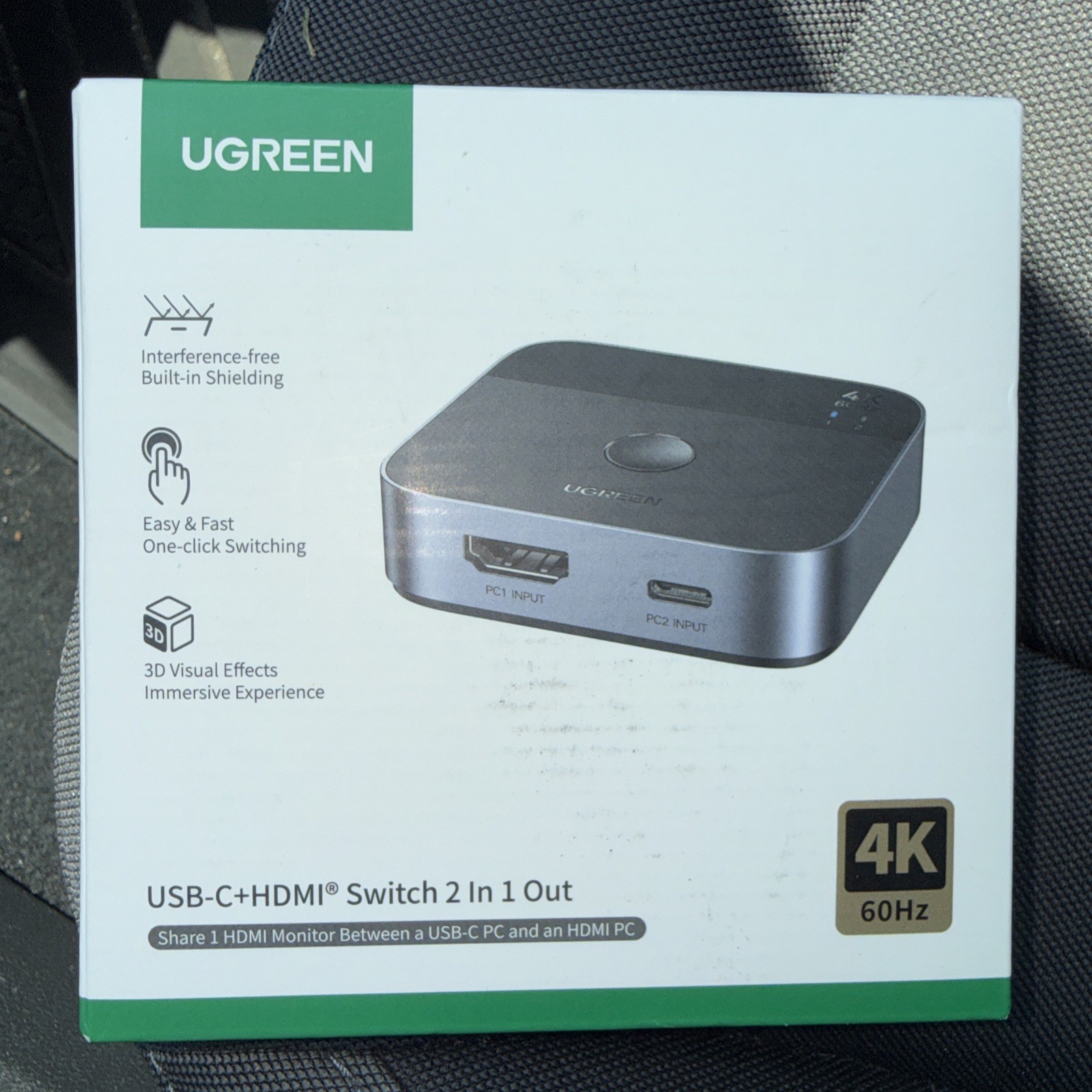 UGREEN USB-C+ HDMI Switch 4K@60Hz 2in1 out HDMI Splitter