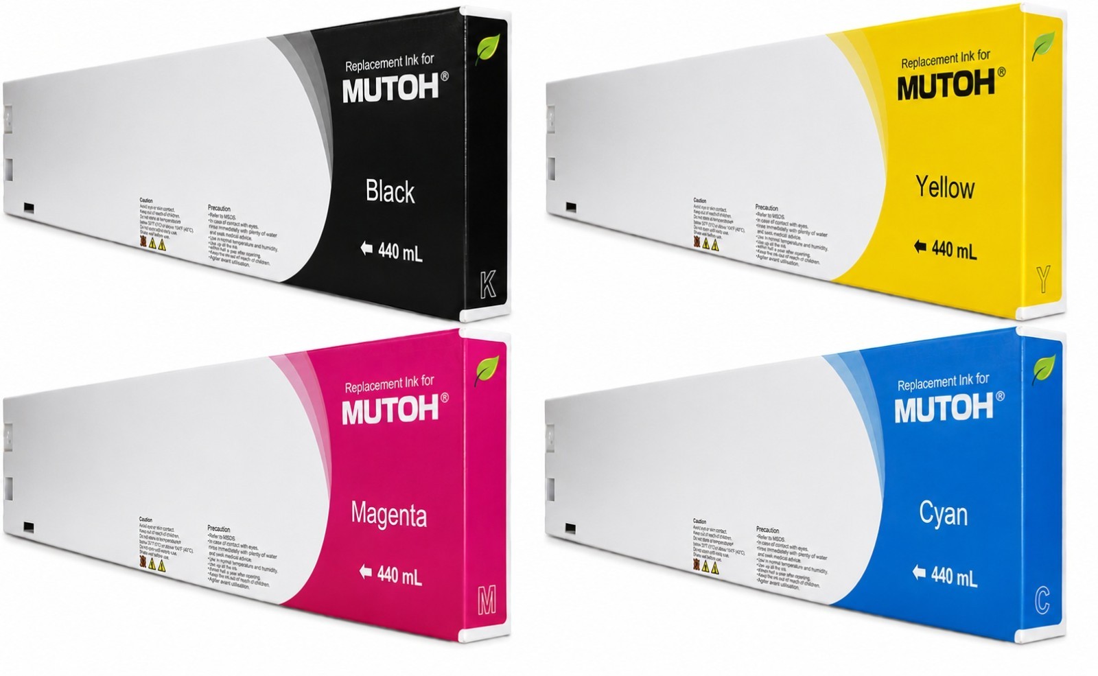 440ML COMPATIBLE MUTOH INK CARTRIDGE ValueJet 1304/1324/1604/1618/1624/1638 CYMK