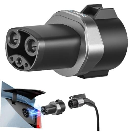 QIAO J1772 to Tesla Charger Adapter, Up to 80A 250V AC For J1772 EVs