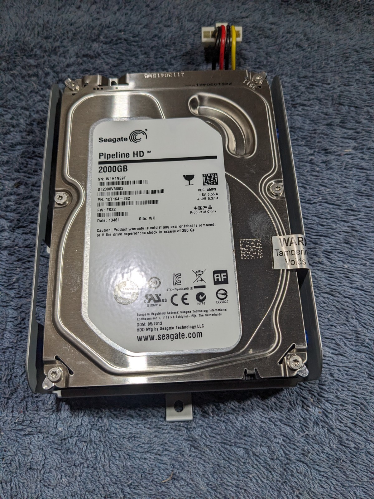 Seagate Pipeline HD 2000GB 2TB ST20000VM003 W/ Cradle