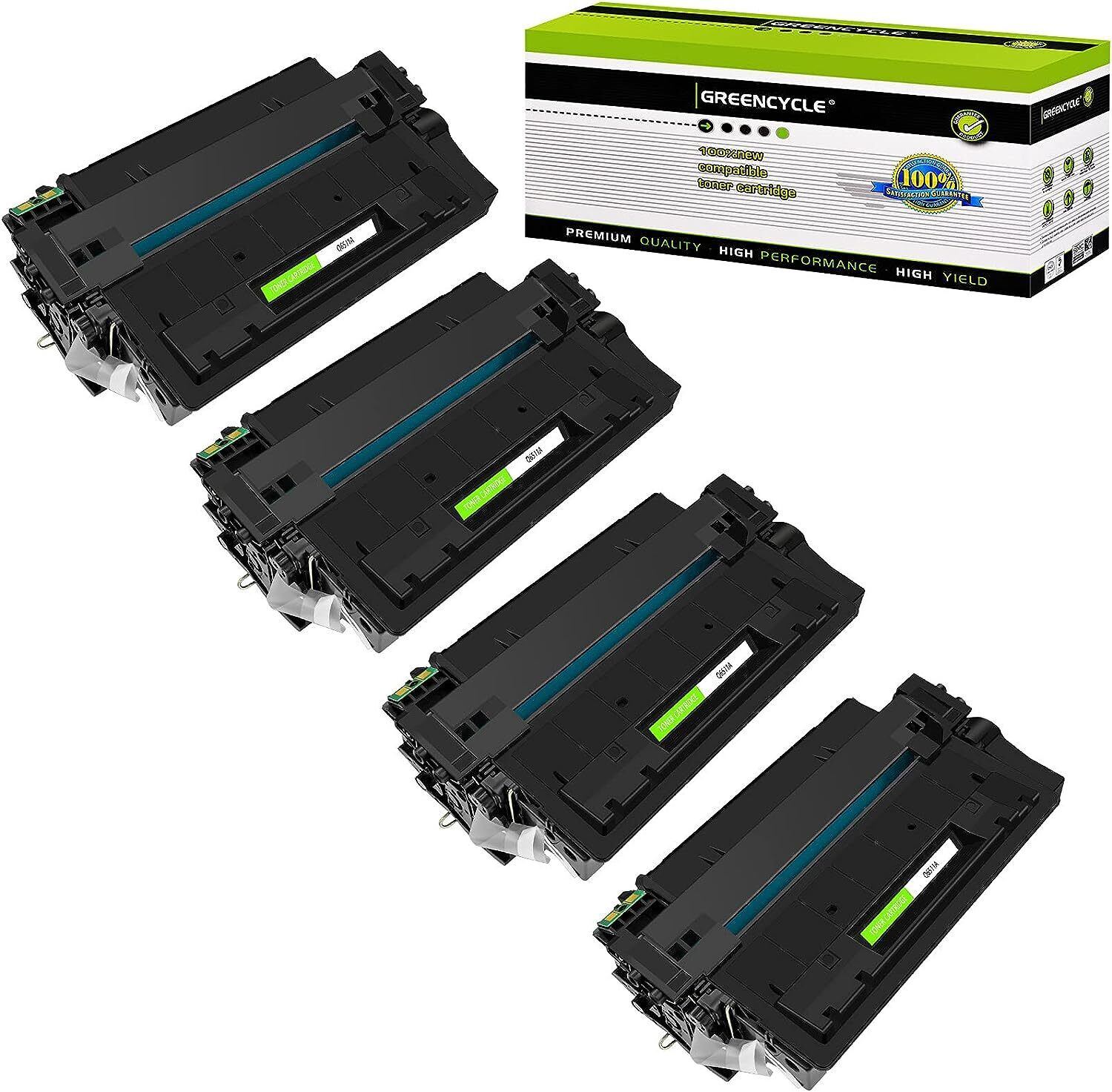 4PK Greencycle Compatible Toner fit for HP 11A Q6511A use in LaserJet 2400/2410