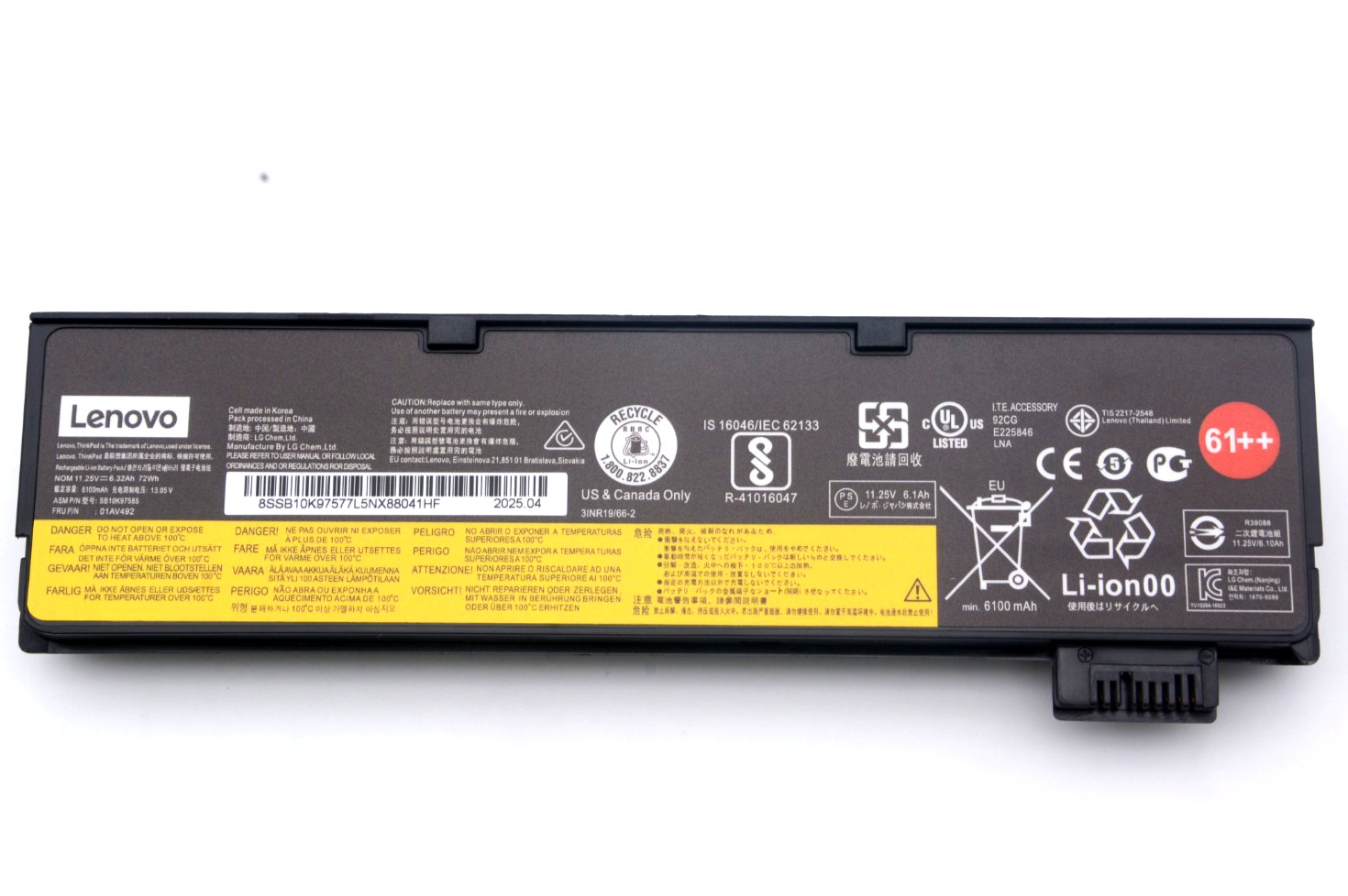 OEM Genuine 72Wh Battery For Lenovo ThinkPad T470 T480 T570 T580 01AV492 01AV427