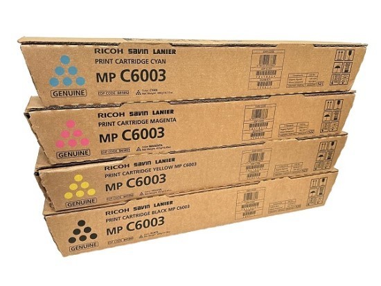 Ricoh Genuine Toner Set MP C6003 CMBY 841849 841850 841851 841852 A1