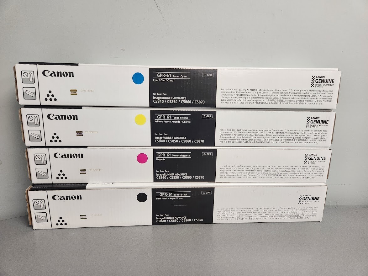 Canon  GPR-61 Toner Cartridge Set - C,Y,M,B - High Yield Genuine Complete  NEW