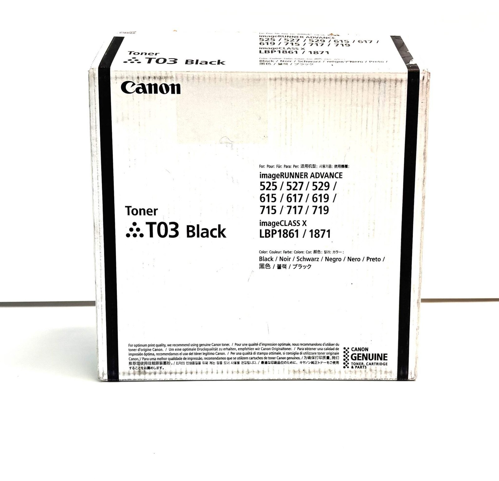 Open Genuine Canon iR. Advanced 525,615,715 Black Toner W/Open Seal T03