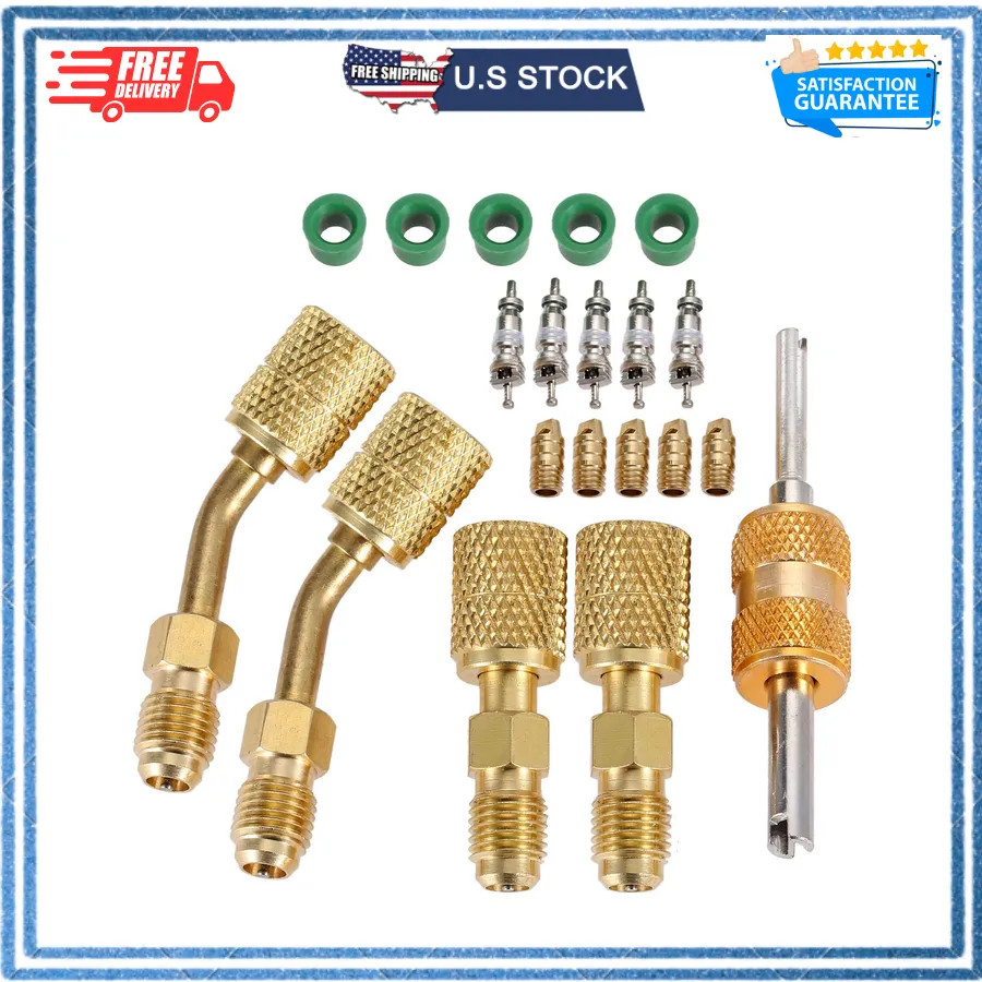 R410a Adapter for Mini Split System, 5/16 Female 1/4 Male Flare Adapter