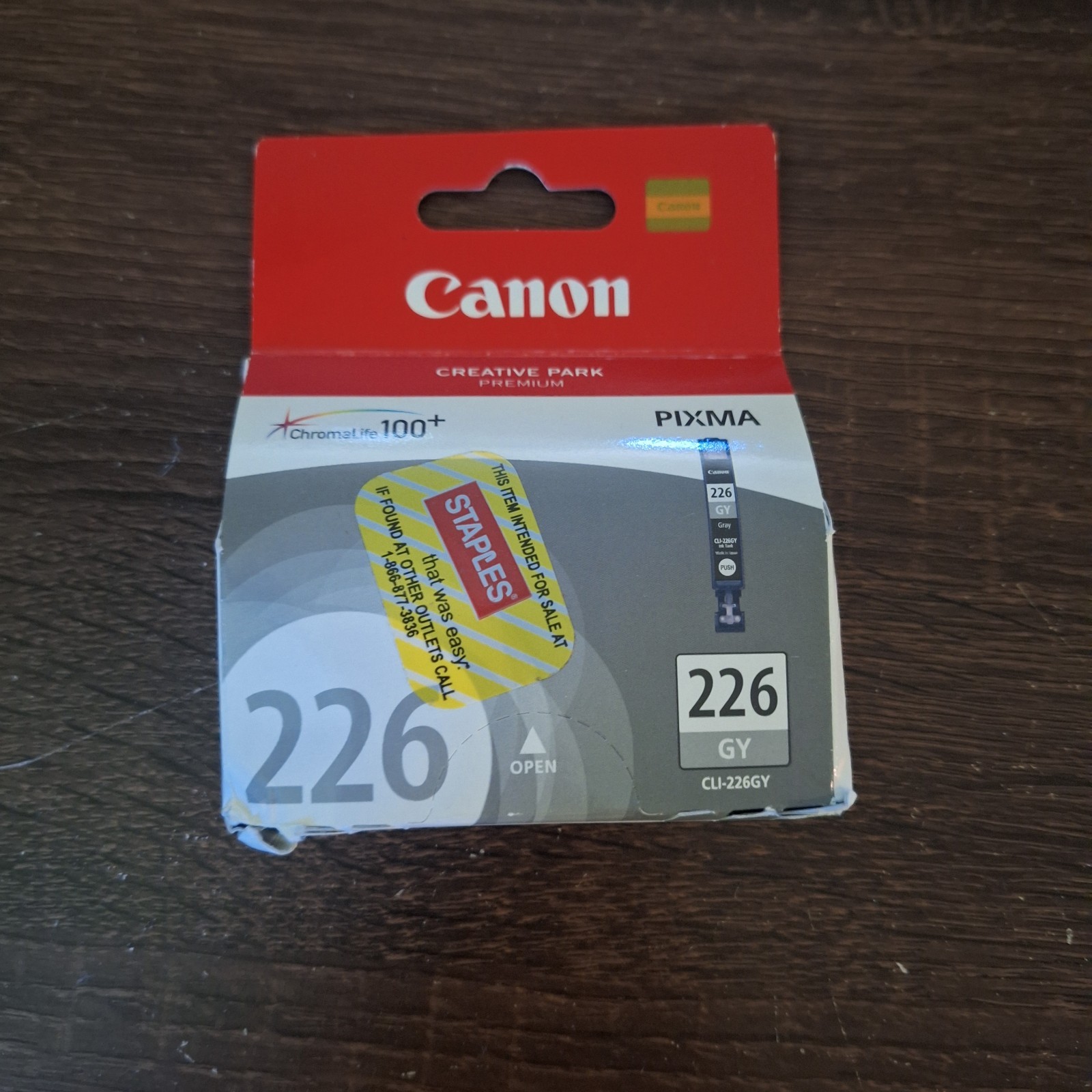 Genuine Canon Printer Gray Cartridge CLI-226GY New Sealed