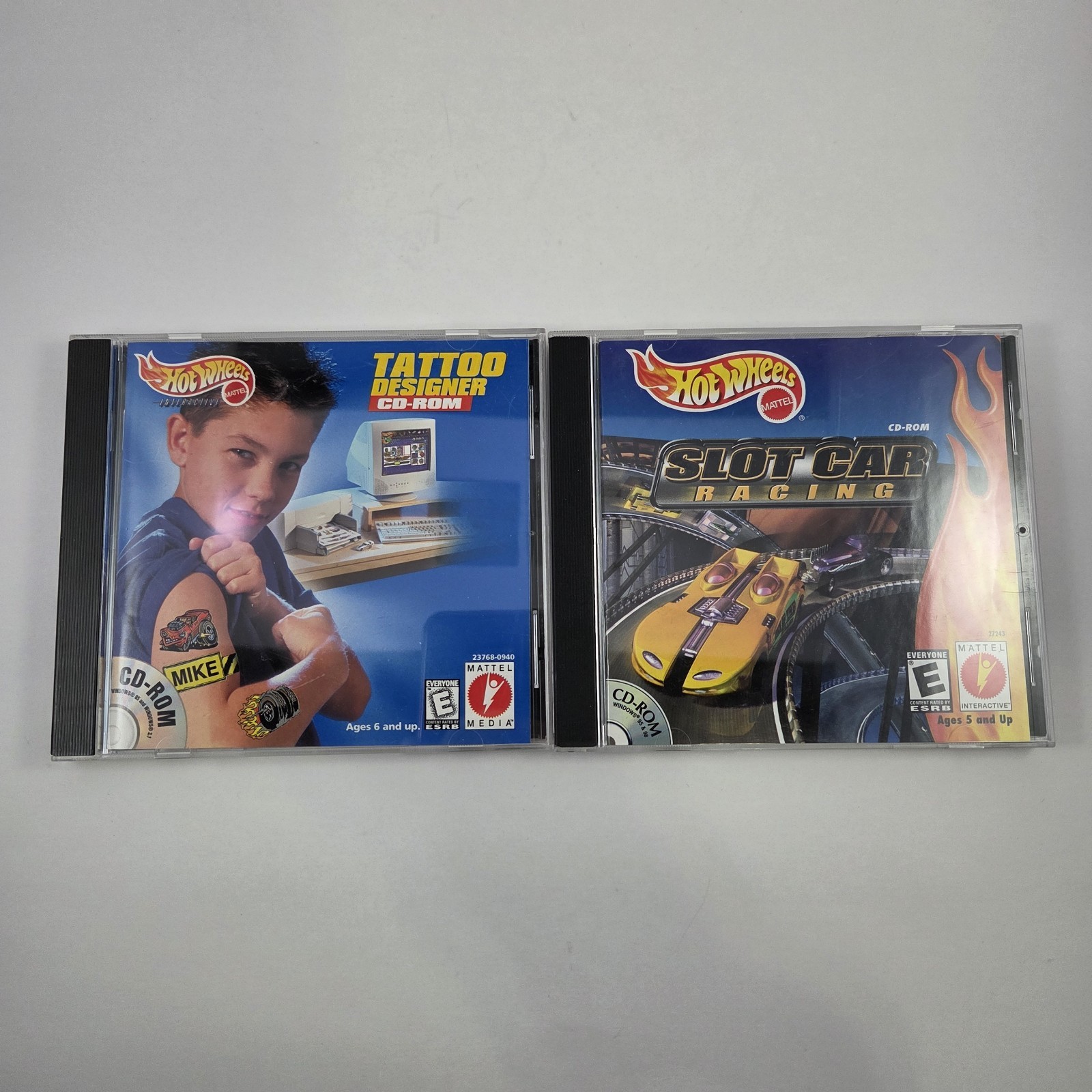 Mattel Hot Wheels Interactive Tattoo Designer & Slot Car Racing Games, CD-ROM