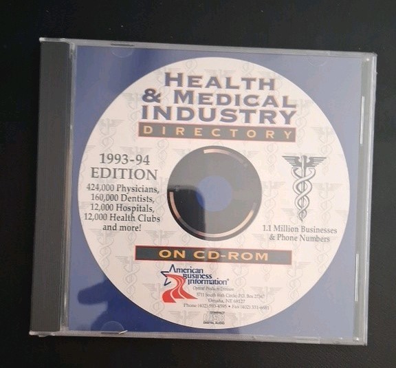1993-94 Edition Health & Medical Industry Directory CD-ROM Sealed Vintage RARE