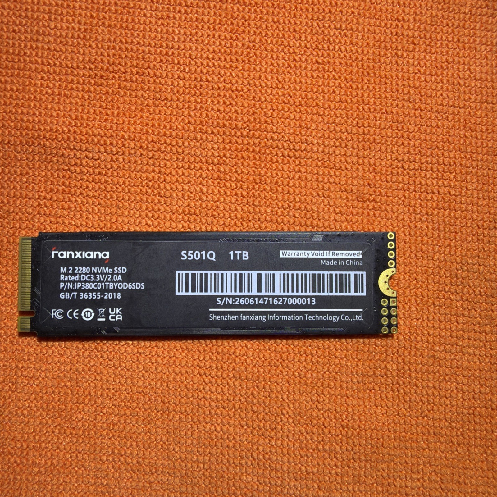 fanxiang S501Q SSD 1TB PCle 3.0x4 Internal Solid State Drive, NVMe M.2 2280 I...