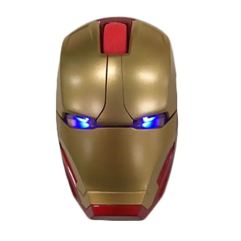 Cool Wireless Iron Man Ergonomic 2.4G Mouse Optical Usb Receiver Brand New
