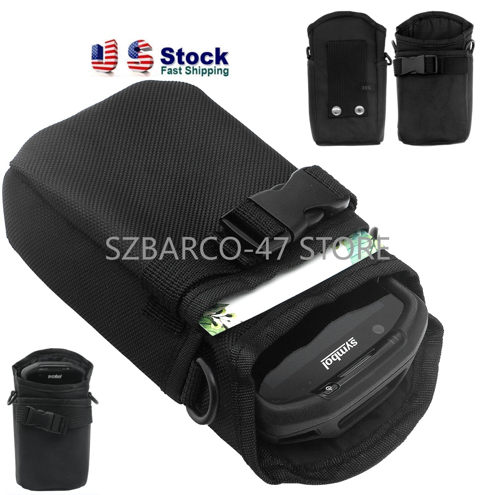 US Scanner Nylon Carry Case Belt Holster for Symbol Zebra TC70 TC72 TC75 TC77