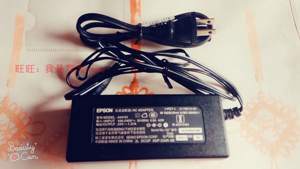 40W Original EPSON AC Adapter A441H 24V 1.37A Power Supply