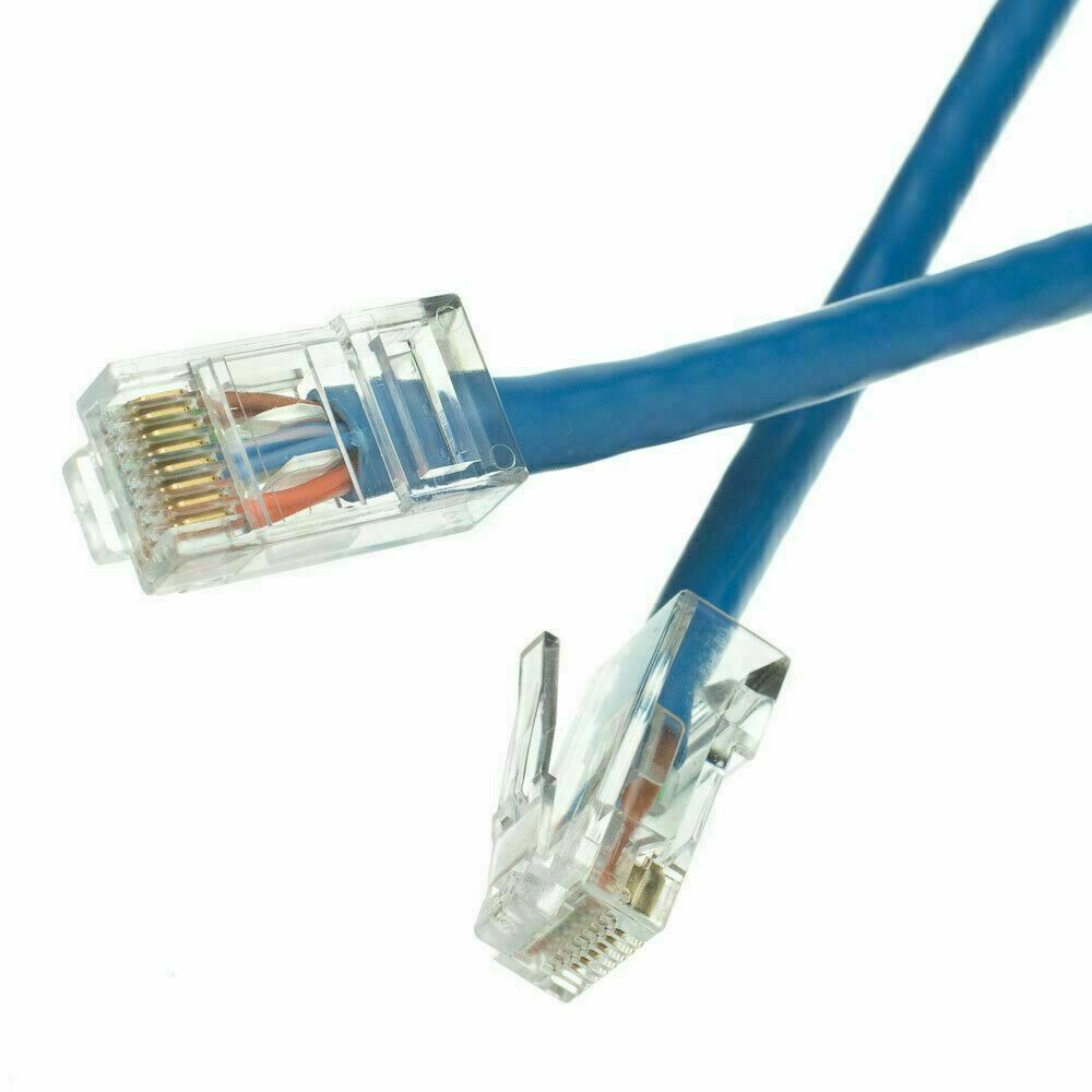 *Lot of 6* Legrand Quiktron 15ft Copper Patch Cables, Blue, Cat 5e 560-110-015