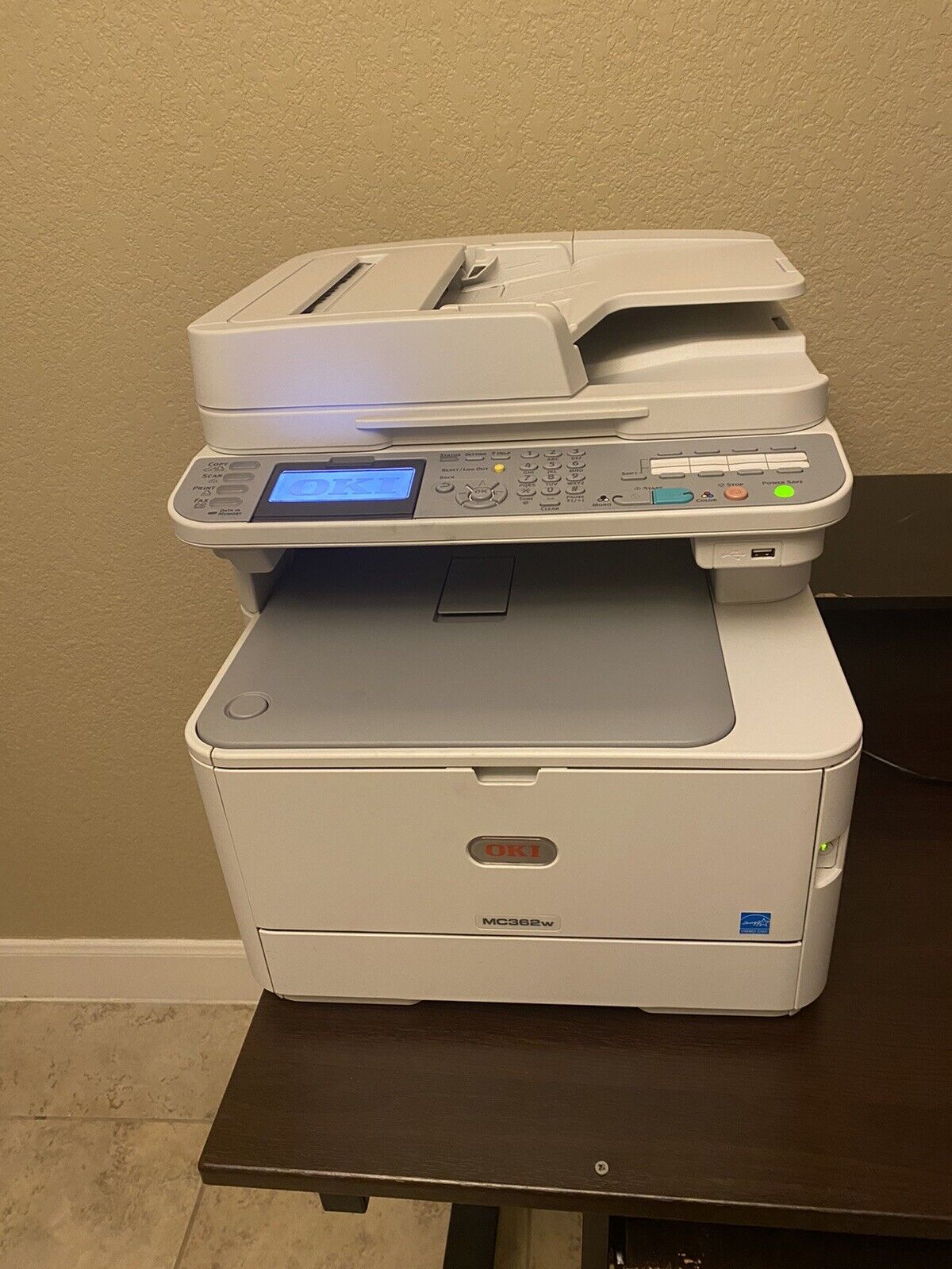 OKI MC 362w Printer, Professional grade, Gray, Gently Used , Wireless