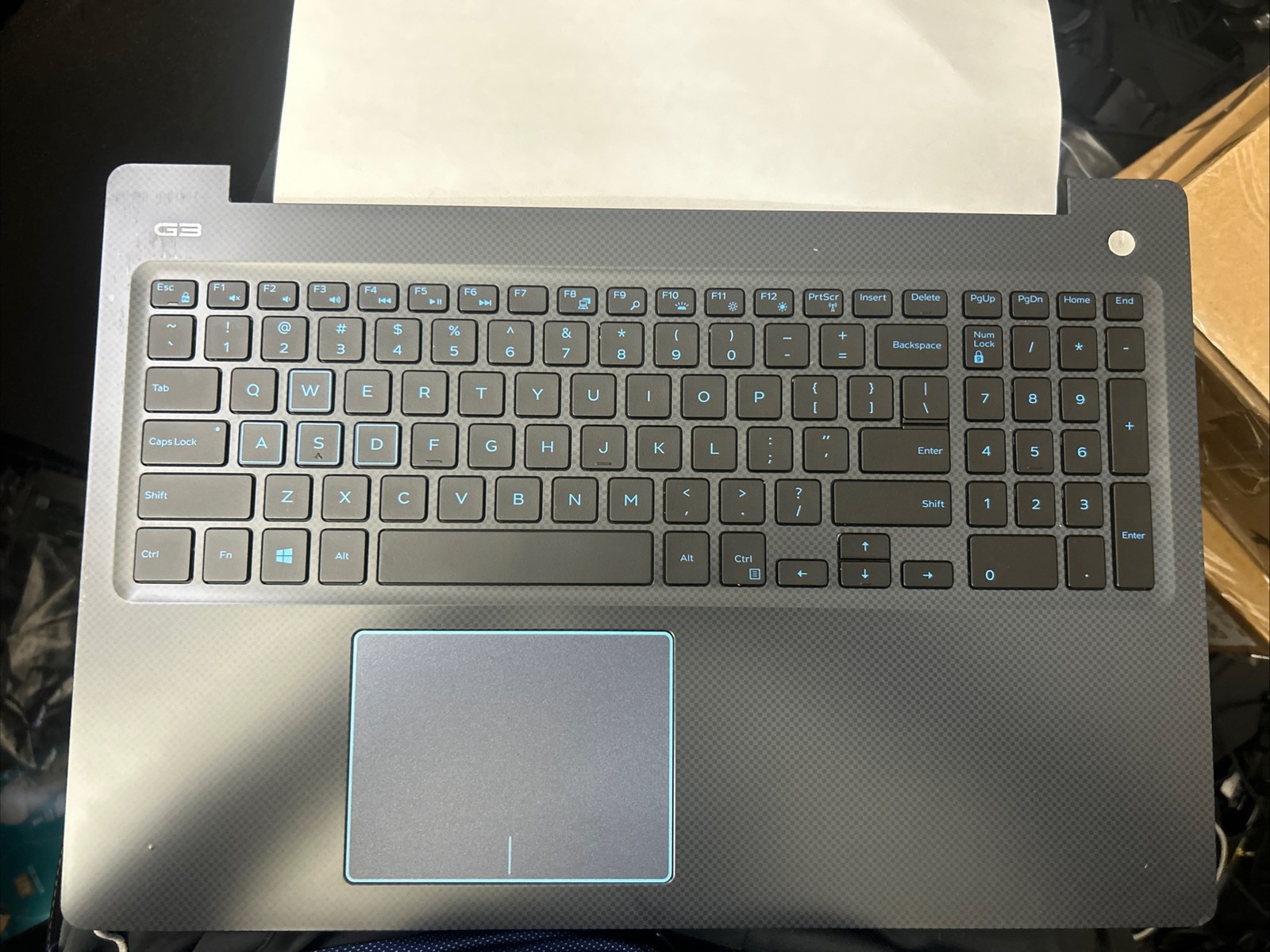 Dell G3 3579 Palmrest Eng Keyboard Touchpad 0N4HJH N4HJH AZ 12