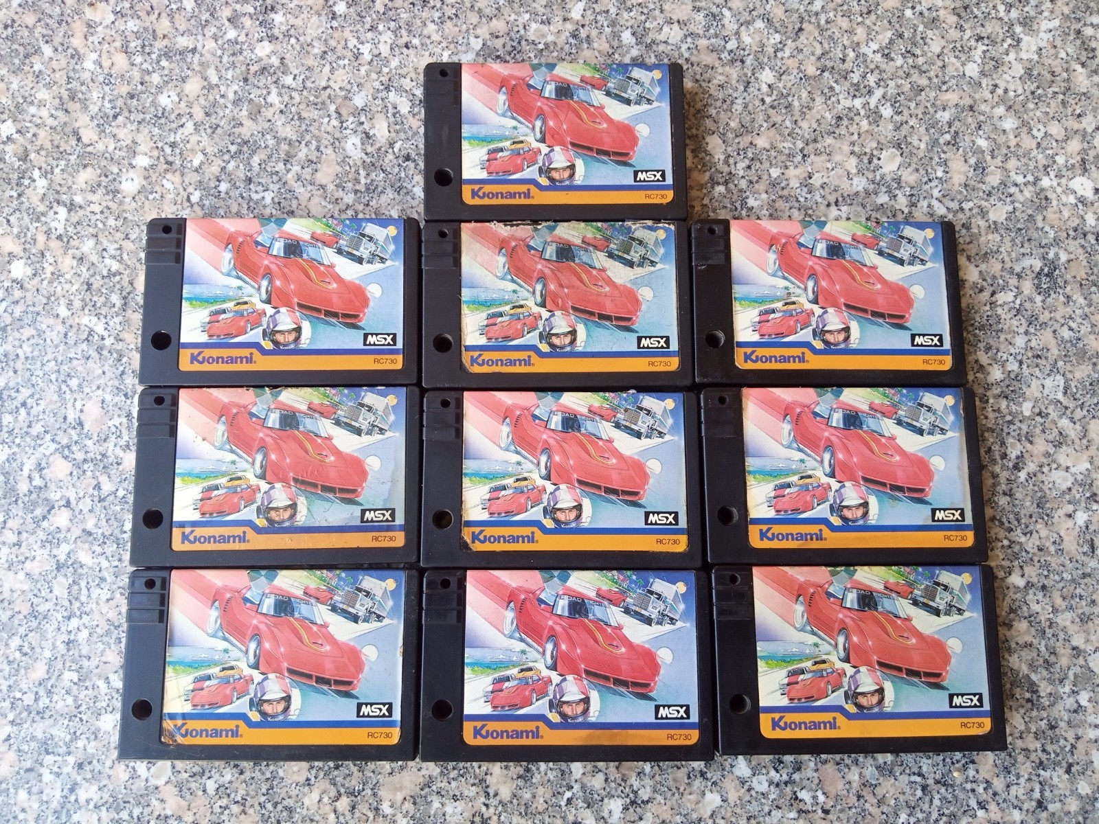 Vintage Lot of 10 MSX Games Konami ( Road Fighter ) صخر