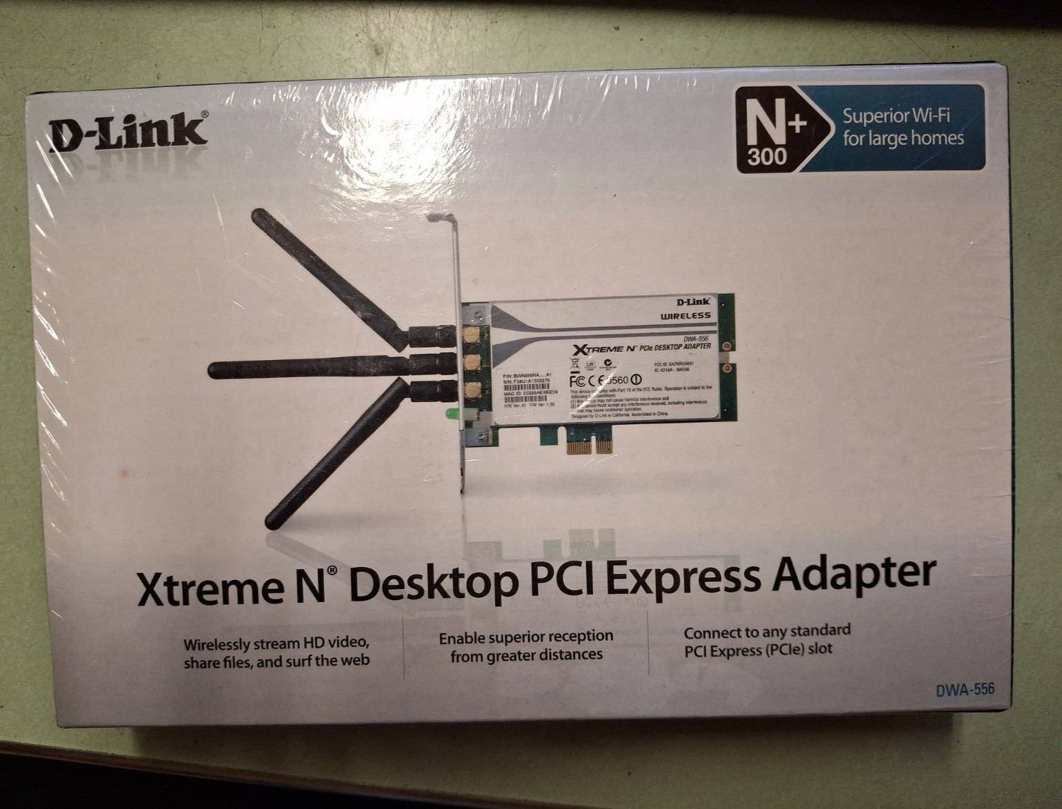 D-Link DWA-556 Xtreme N  Desktop PCI Adapter Express Adapter - new