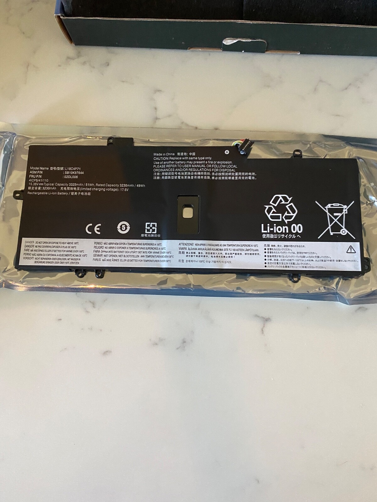 New Battery L18C4P71 L18C4P72 For Lenovo ThinkPad X1 Yoga 4th 2019 5th Gen 2020