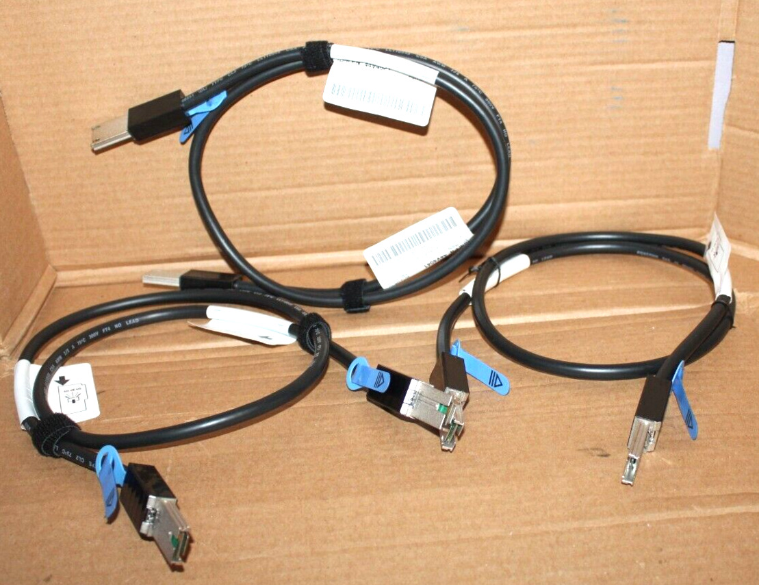 Lot of 3 IBM / Foxconn SAS Black 1m 4x AI-Cable 44V4041 L35939, E208251-28AWG