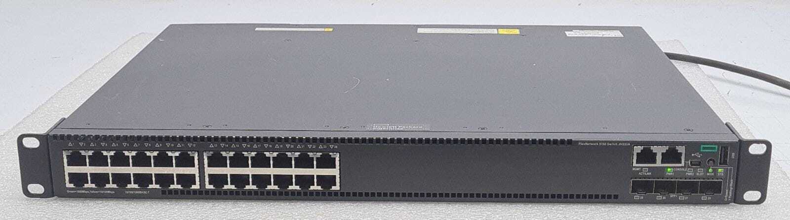 HP HPE FlexNetwork 5130 24G PoE+ 4SFP+ 1-slot HI Switch JH323A Server