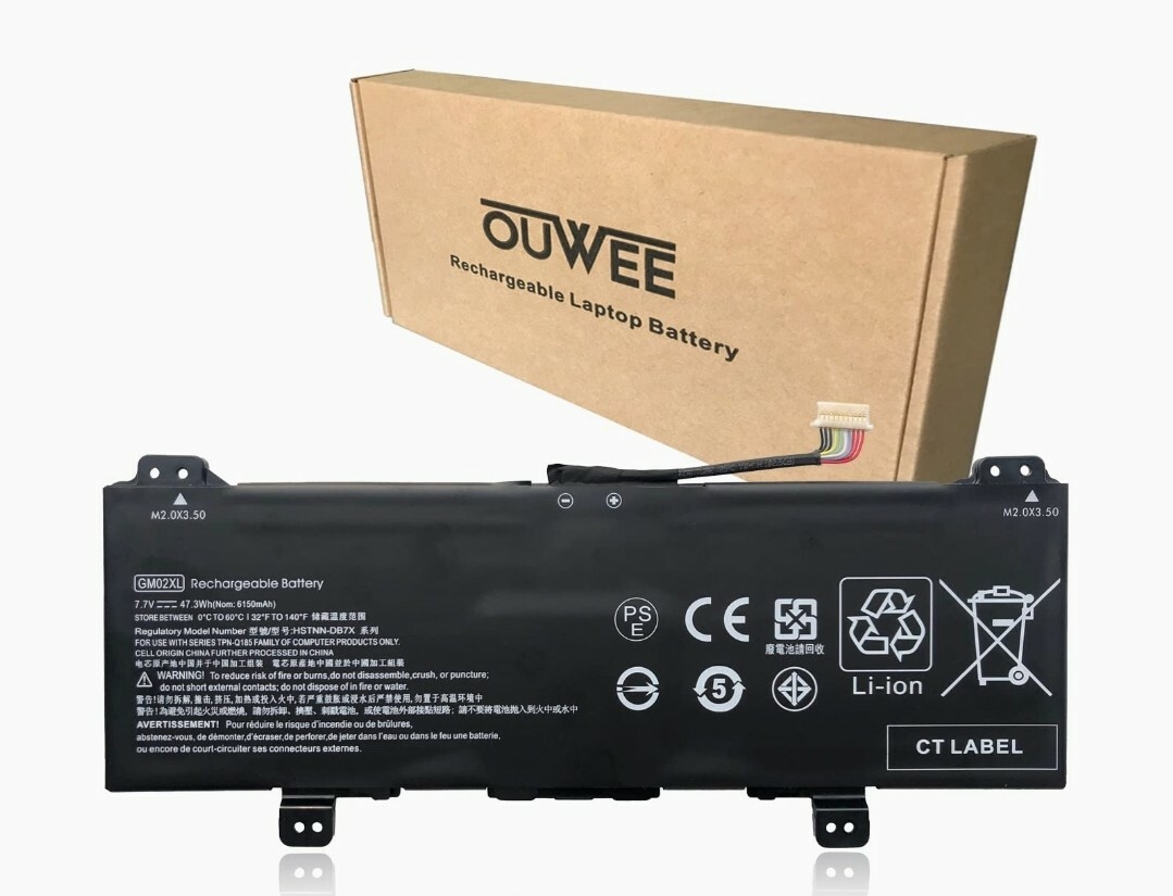 OUWEE HSTNN-DB7X GM02XL Laptop Battery Compatible with HP Chromebook 14 G5 G6...
