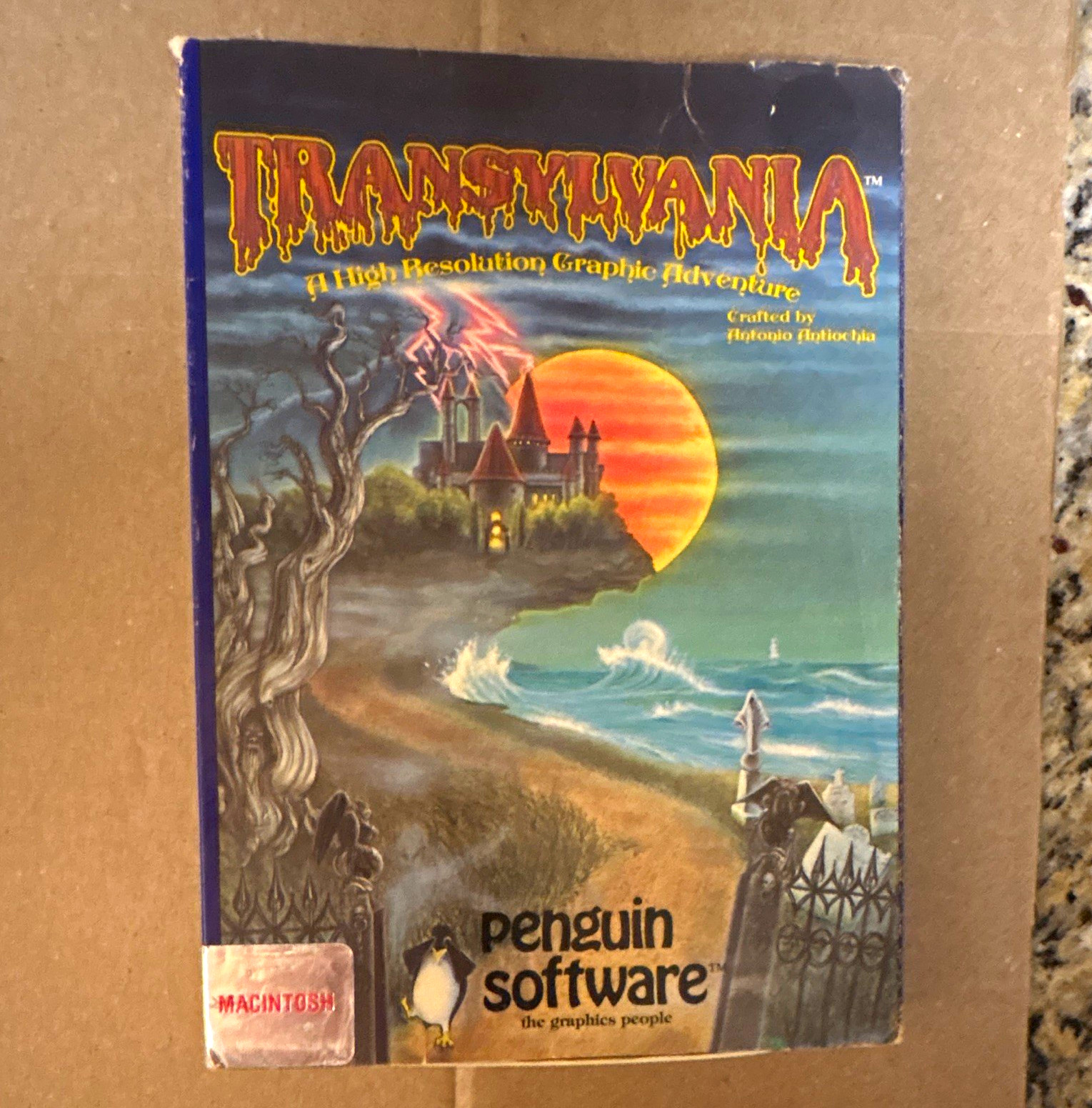 Transylvania Macintosh Apple 1984 Vintage PC Game CIB Penguin Software Floppy