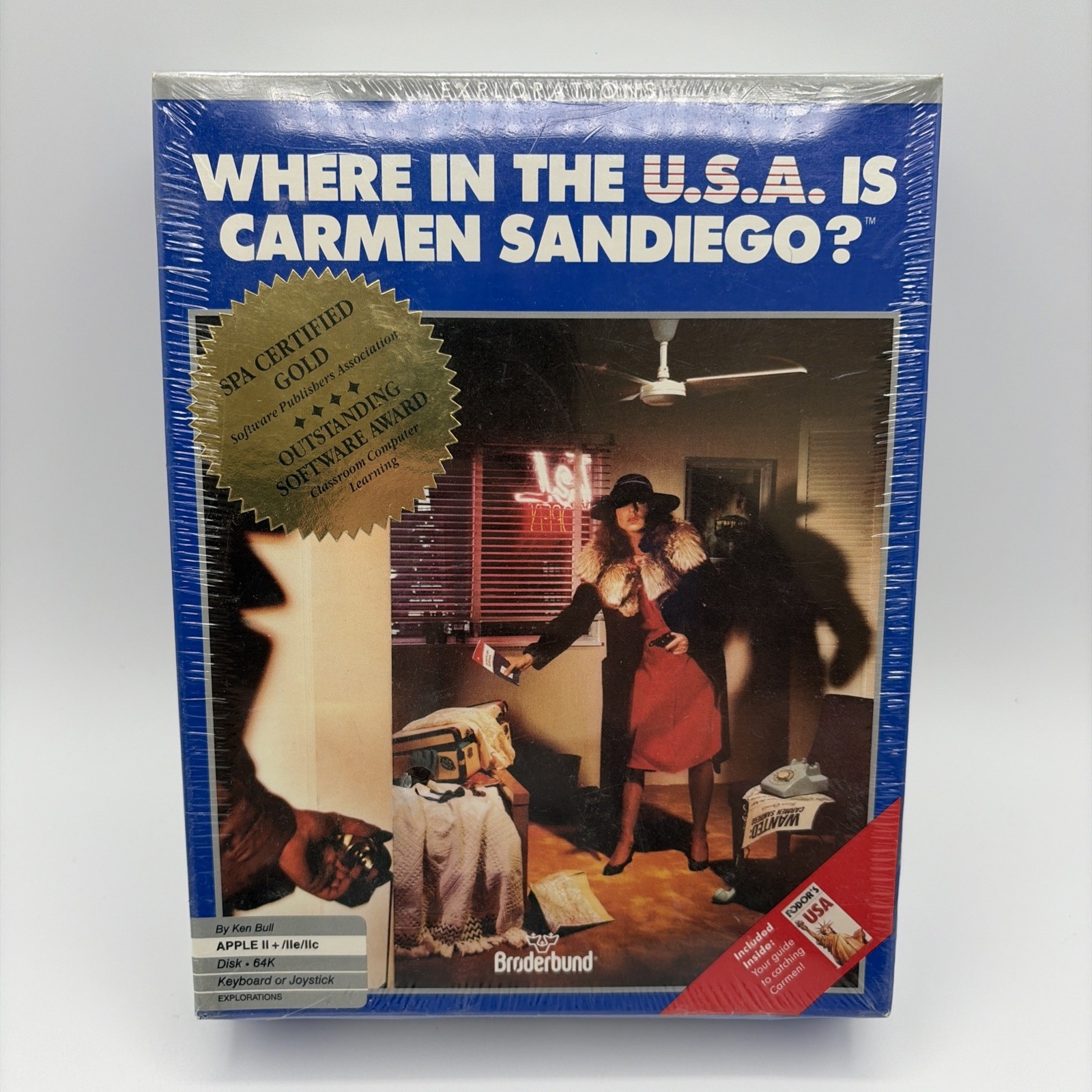 Where In The U.S.A. Is Carmen San Diego for Apple II+/IIe/IIc. New Unopened