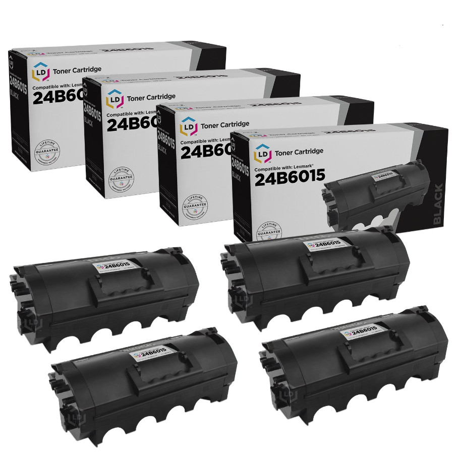 LD Compatible Lexmark 24B6015 Black Toner 4-Pack for M5155, M5163, M5170, XM5163