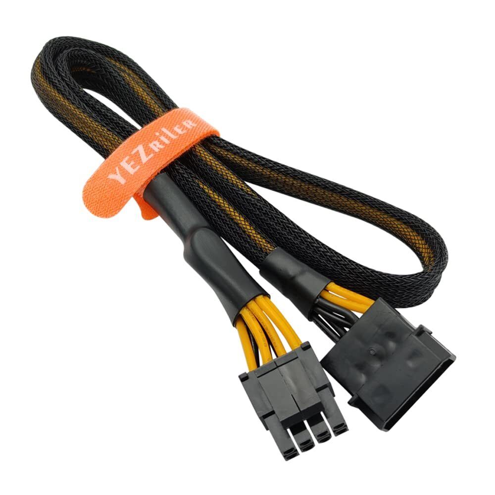 YEZriler (2-Pack) Molex to 8 Pin CPU Power Cable, LP4 Molex Male to CPU 8 Pin...