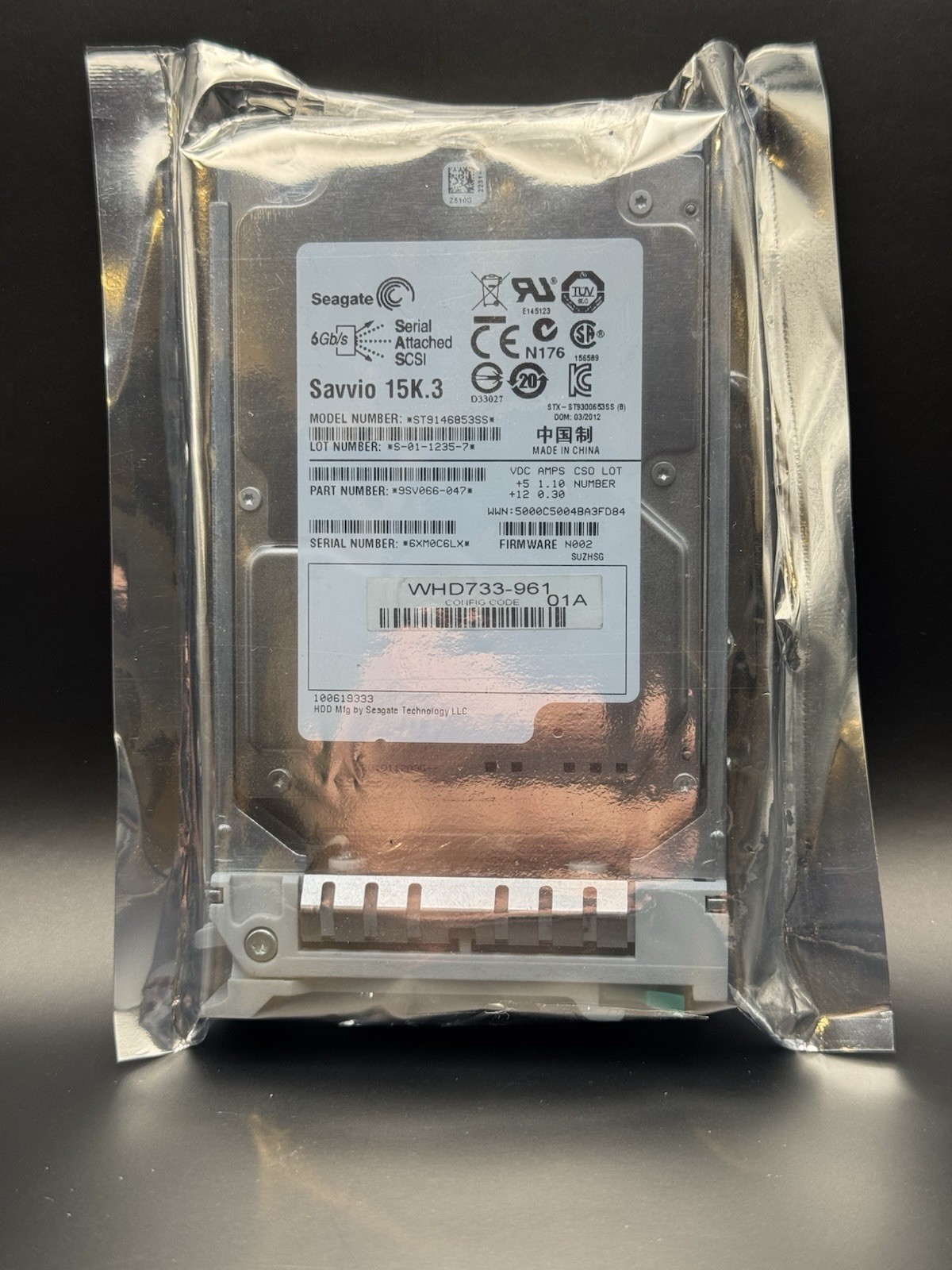 Seagate Savvio ST9146853SS 9SV066-005 2.5" 15K.3 146GB SAS 6Gbps Internal HDD