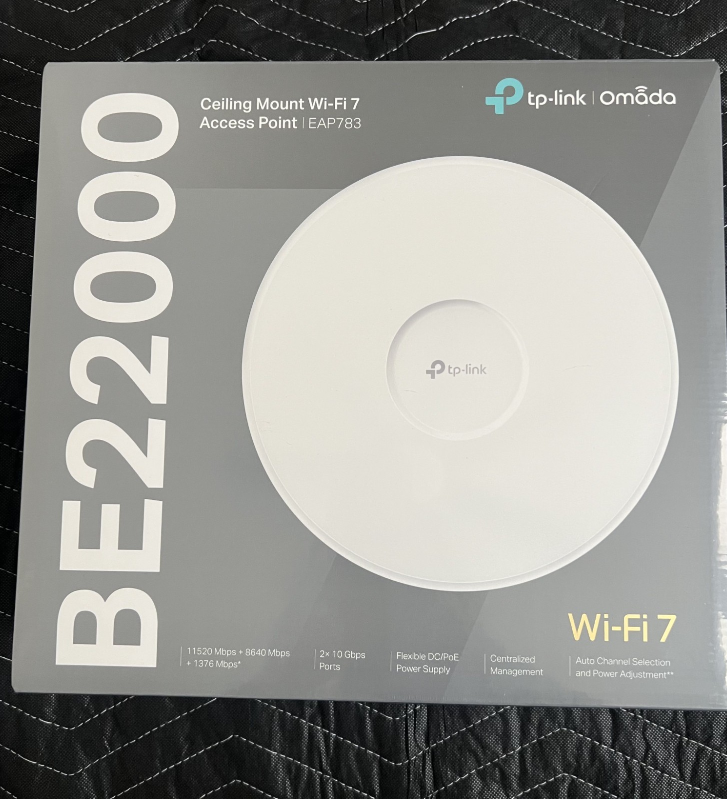 TP-Link Omada EAP783 Tri-Band Wi-Fi 7 Access Point BE22000 Ceiling Mount 10G PoE