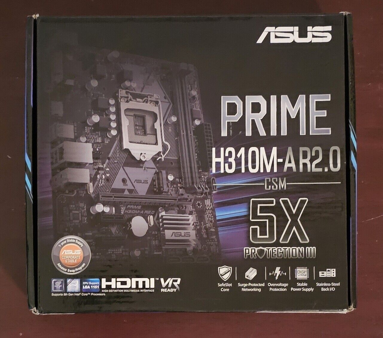 ASUS Prime H310M-A R2.0 CSM MicroATX Intel 9th Gen LGA1151 DDR4 Motherboard