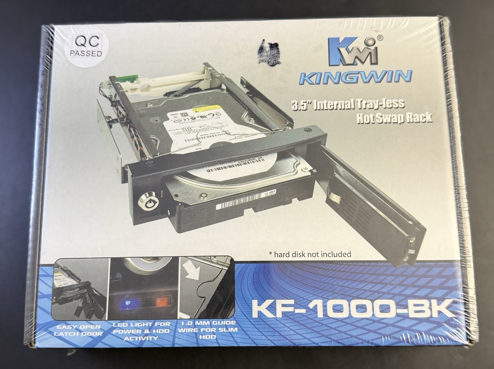 Kingwin KF-1000-BK 3.5" Internal Tray-Less Hot Swap Rack SATA II Compatible VH9