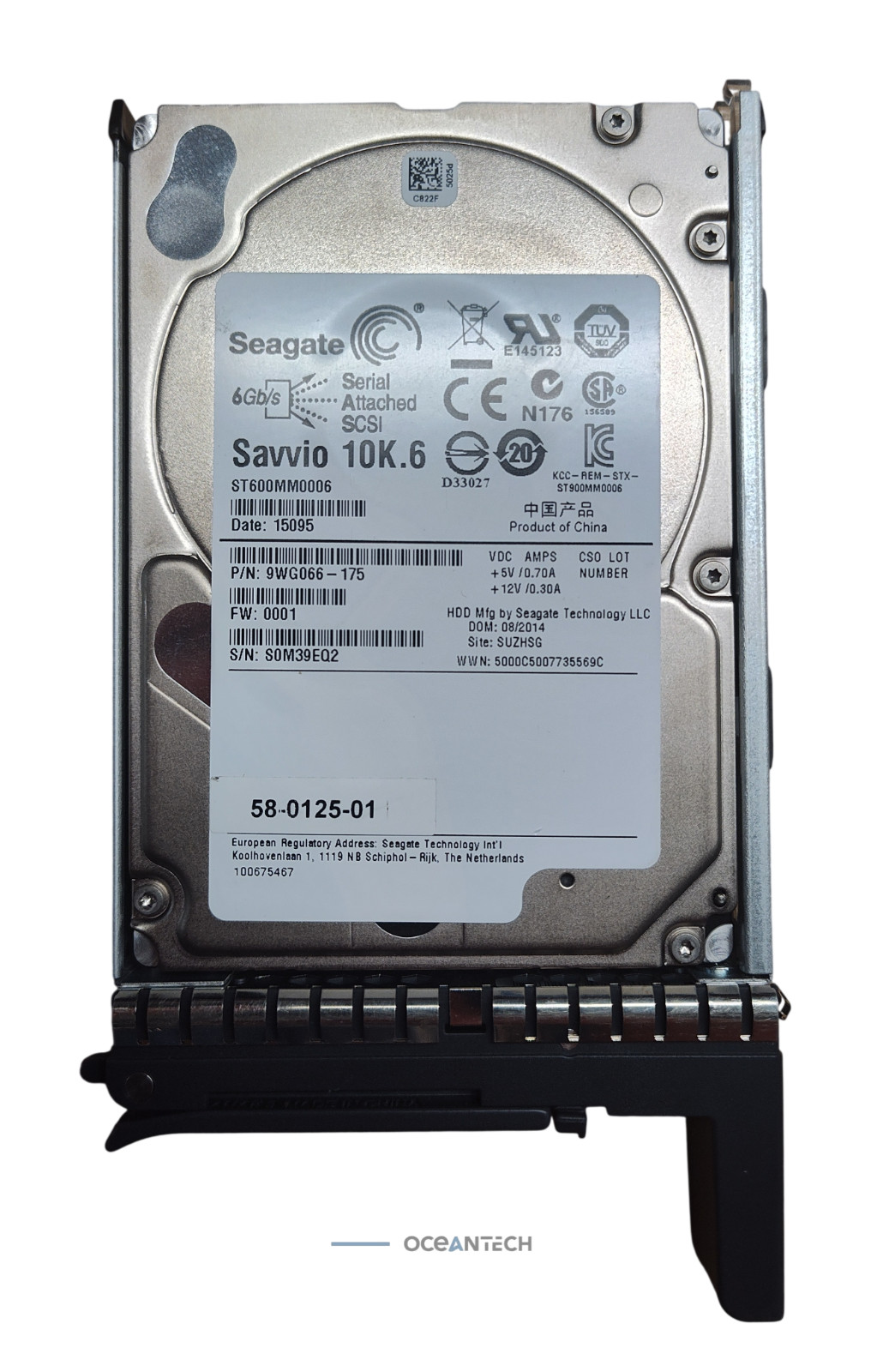 Seagate SAVVIO ST600MM0006 600GB 2.5"  10000/min SAS 16MB  58-0125-01