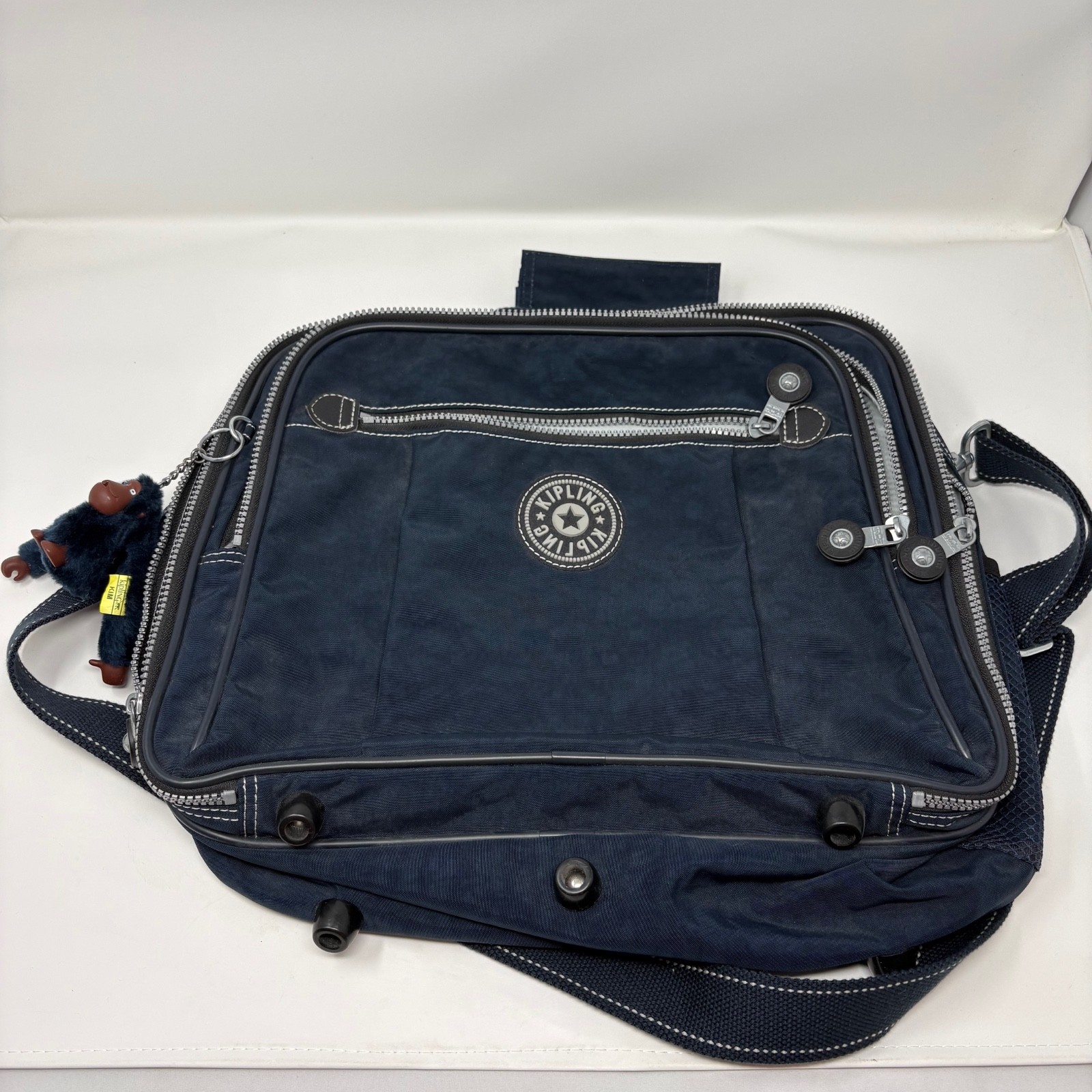 Kipling Laptop Computer Bag Blue Monkey Work School Messenger