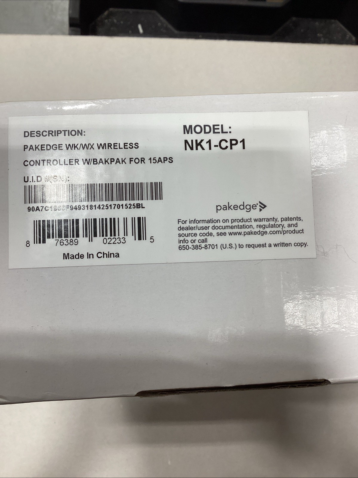 NK1-CP1 Pakedge - Wireless Controller with BakPak for 15 APs